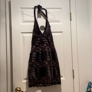BCBG MAXAZRIA lace halter top dress